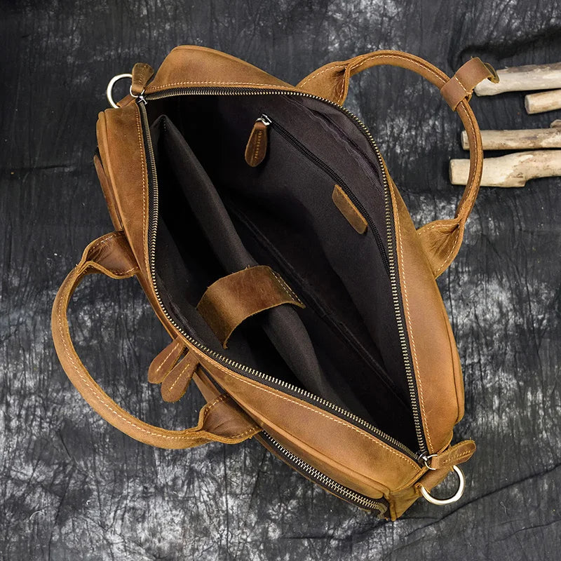 Pasta Maleta Vitorini em Couro Legítimo Rustic 15.6"pol.