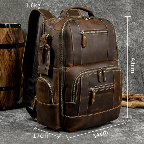 Mochila Vitorini Sartorial em Couro Legítimo