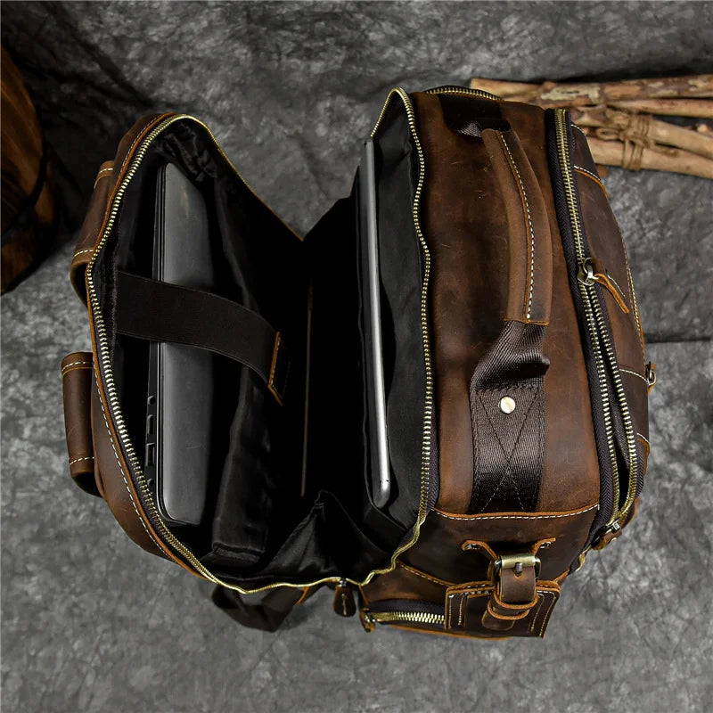 Mochila Vitorini Sartorial em Couro Legítimo