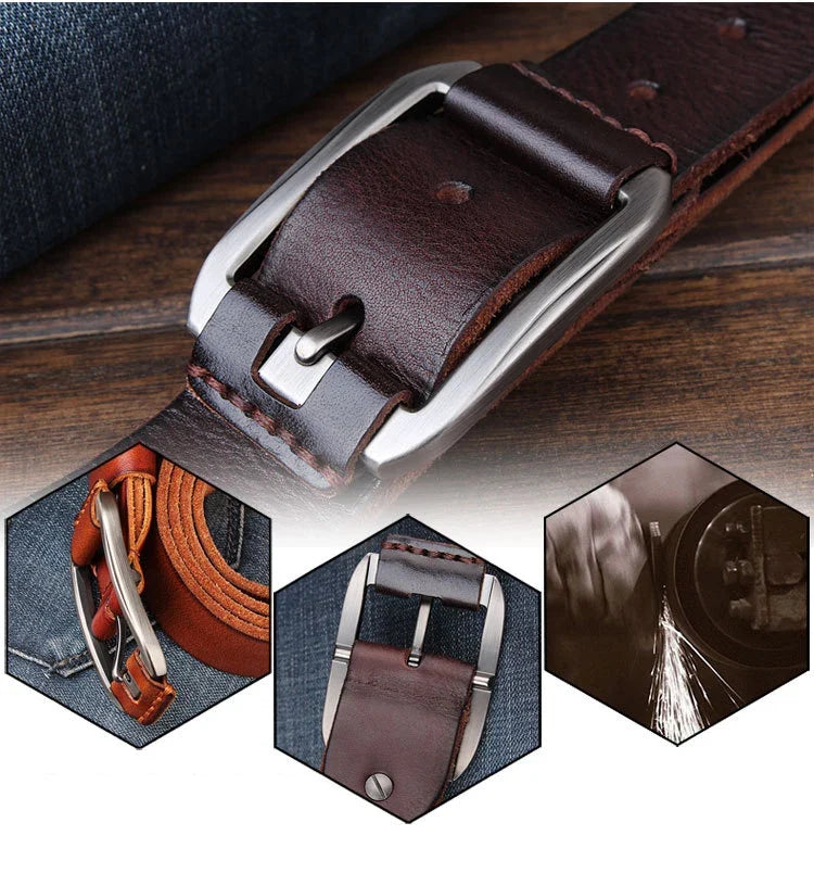 Cinto Masculino em Couro Legítimo Class Vitorini Ref.1212