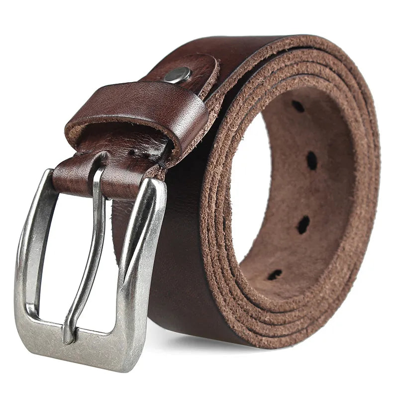Cinto Masculino Casual em Couro Legítimo Vitorini