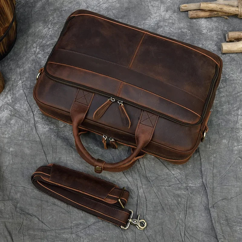 Pasta Maleta Vitorini em Couro Legítimo Rustic 15.6"pol.