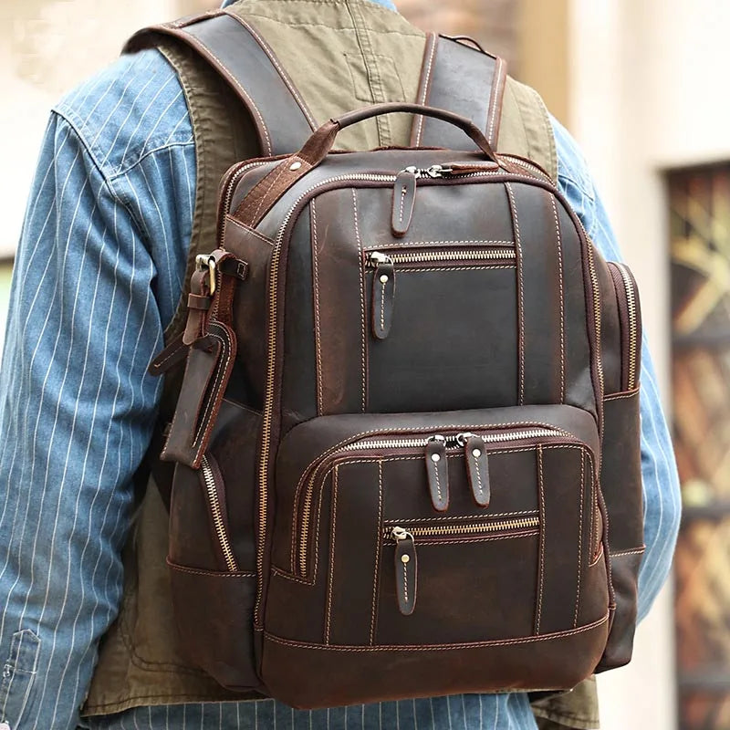Mochila Vitorini Sartorial em Couro Legítimo