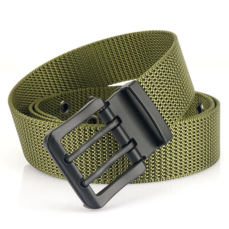 Cinto de Lona Clássico Masculino Fivela Dupla Vitorini