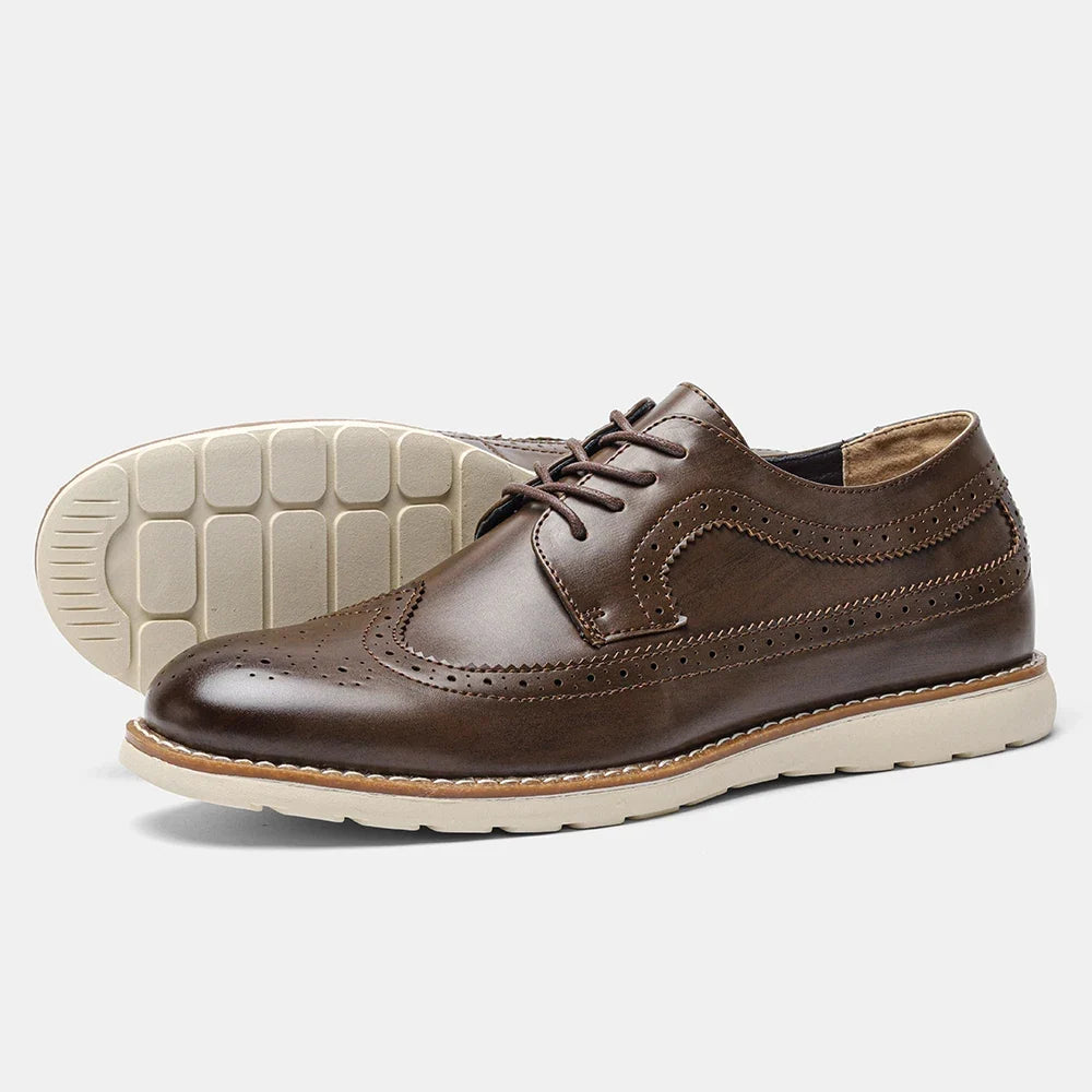 Sapato Social Vitorini Brogue Coffee