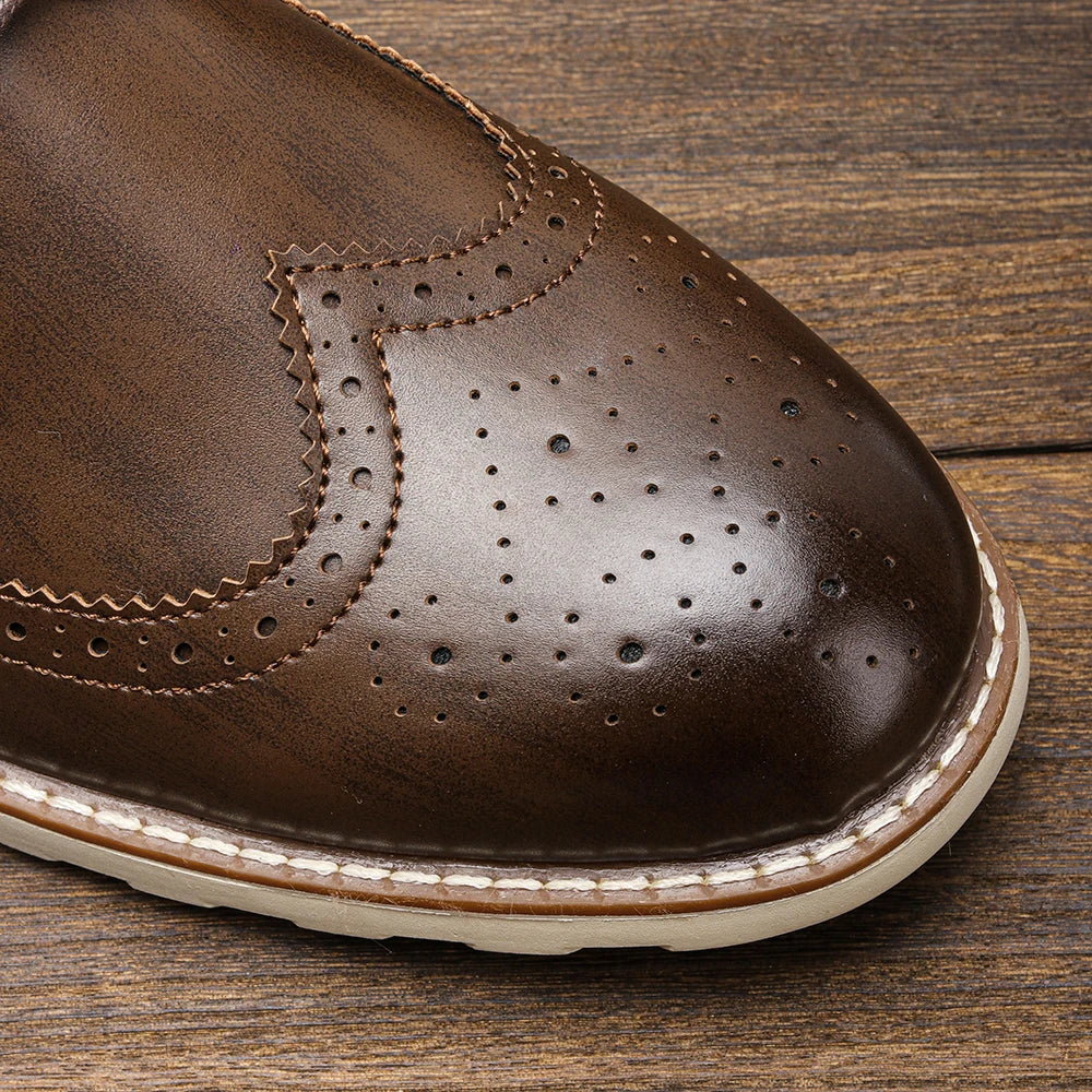 Sapato Social Vitorini Brogue Coffee