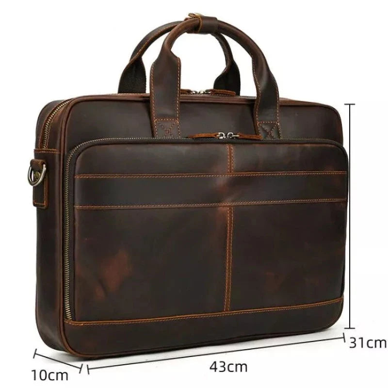 Pasta Maleta Vitorini em Couro Legítimo Rustic 15.6"pol.