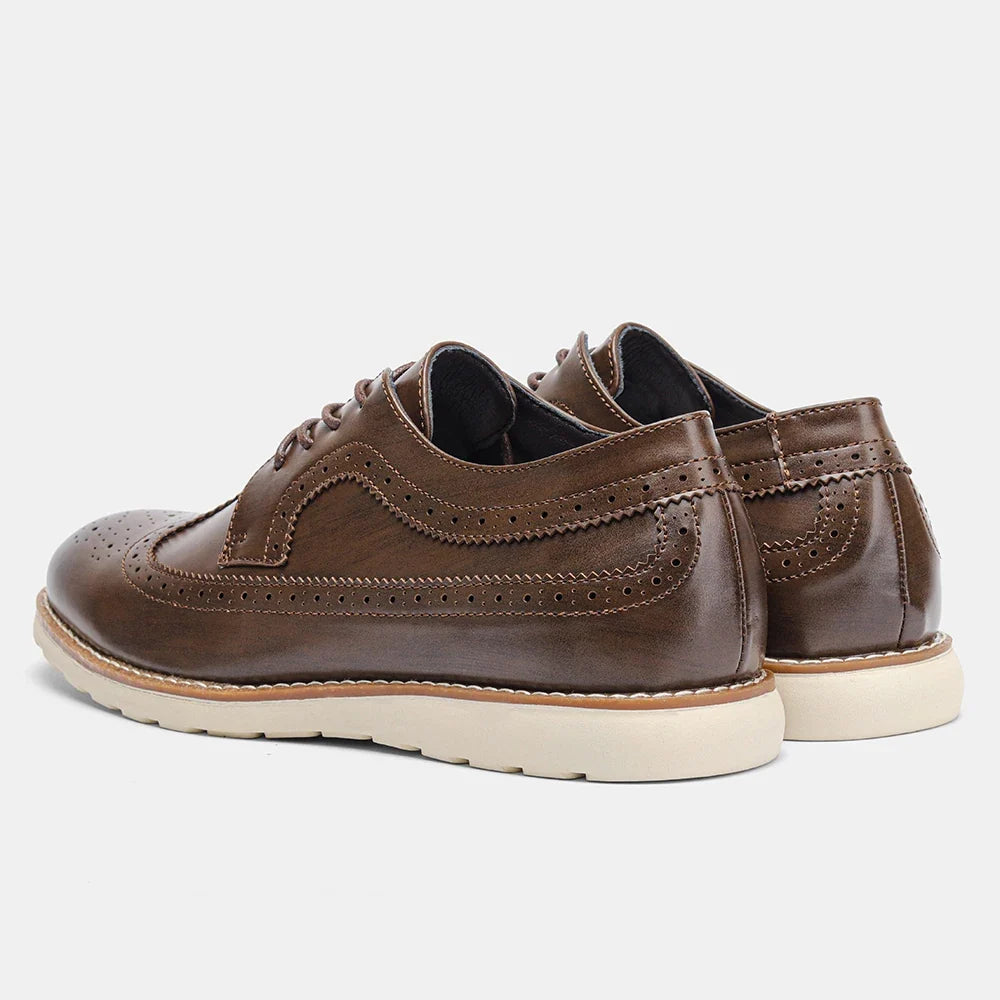 Sapato Social Vitorini Brogue Coffee