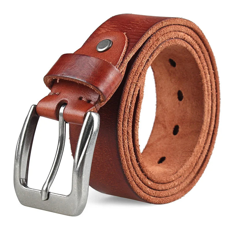 Cinto Masculino Casual em Couro Legítimo Vitorini
