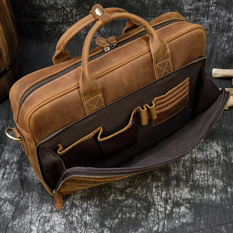 Pasta Maleta Vitorini em Couro Legítimo Rustic 15.6"pol.