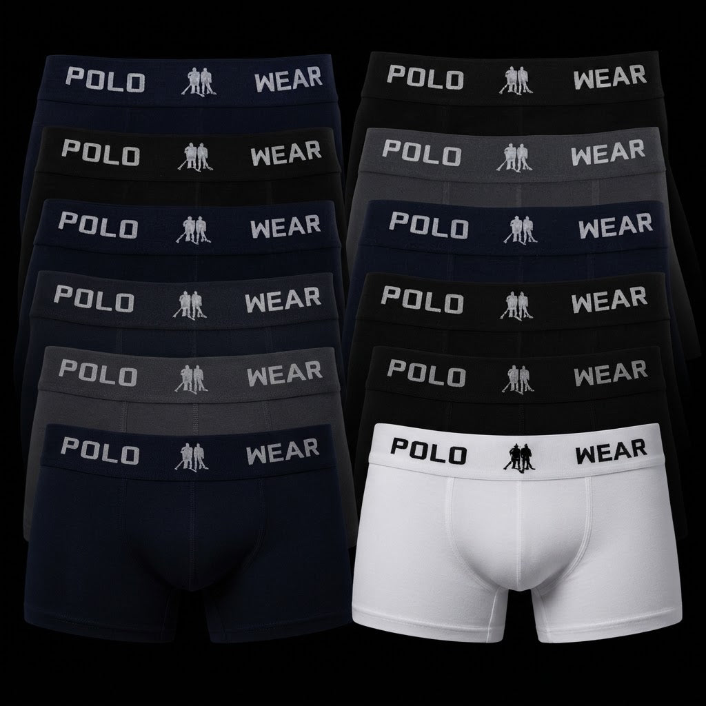 Kit Cuecas Boxer Masculinas Polo Wear