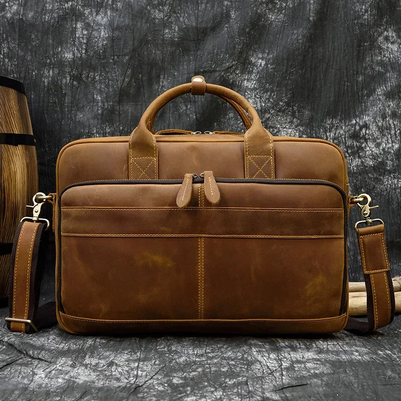 Pasta Maleta Vitorini em Couro Legítimo Rustic 15.6"pol.