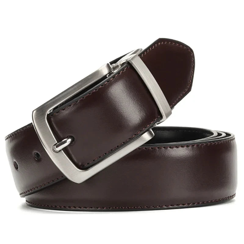 Cinto em Couro Vitorini com Fivela Reversível (ref.372)