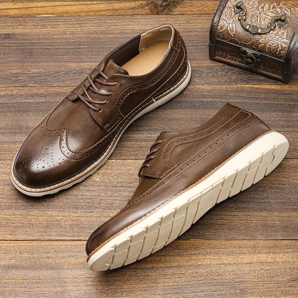 Sapato Social Vitorini Brogue Coffee
