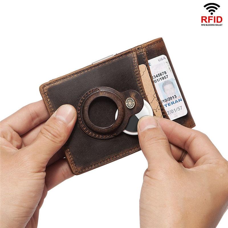Carteira Masculina em Couro Suporte Airtag Vitorini