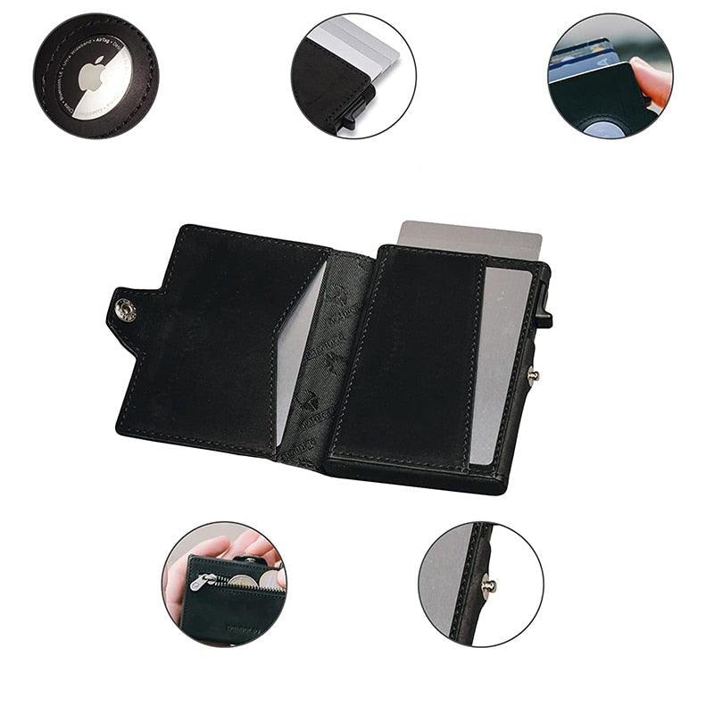 Carteira Masculina Slim Suporte AirTag