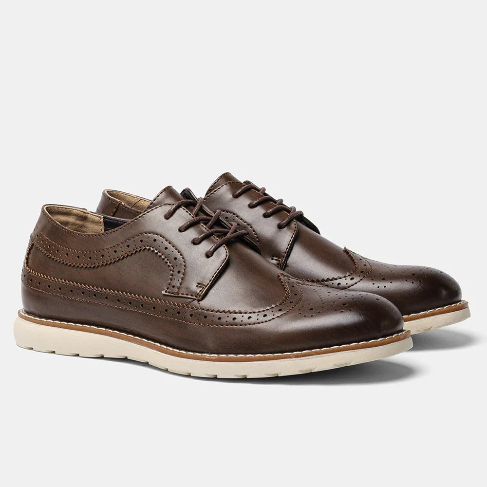 Sapato Social Vitorini Brogue Coffee