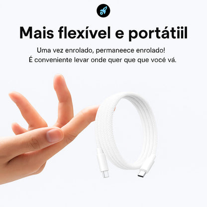 Cabo Magnético Usb-c Tipo C| 100w Retrátil Reforçado | Iphone e Android
