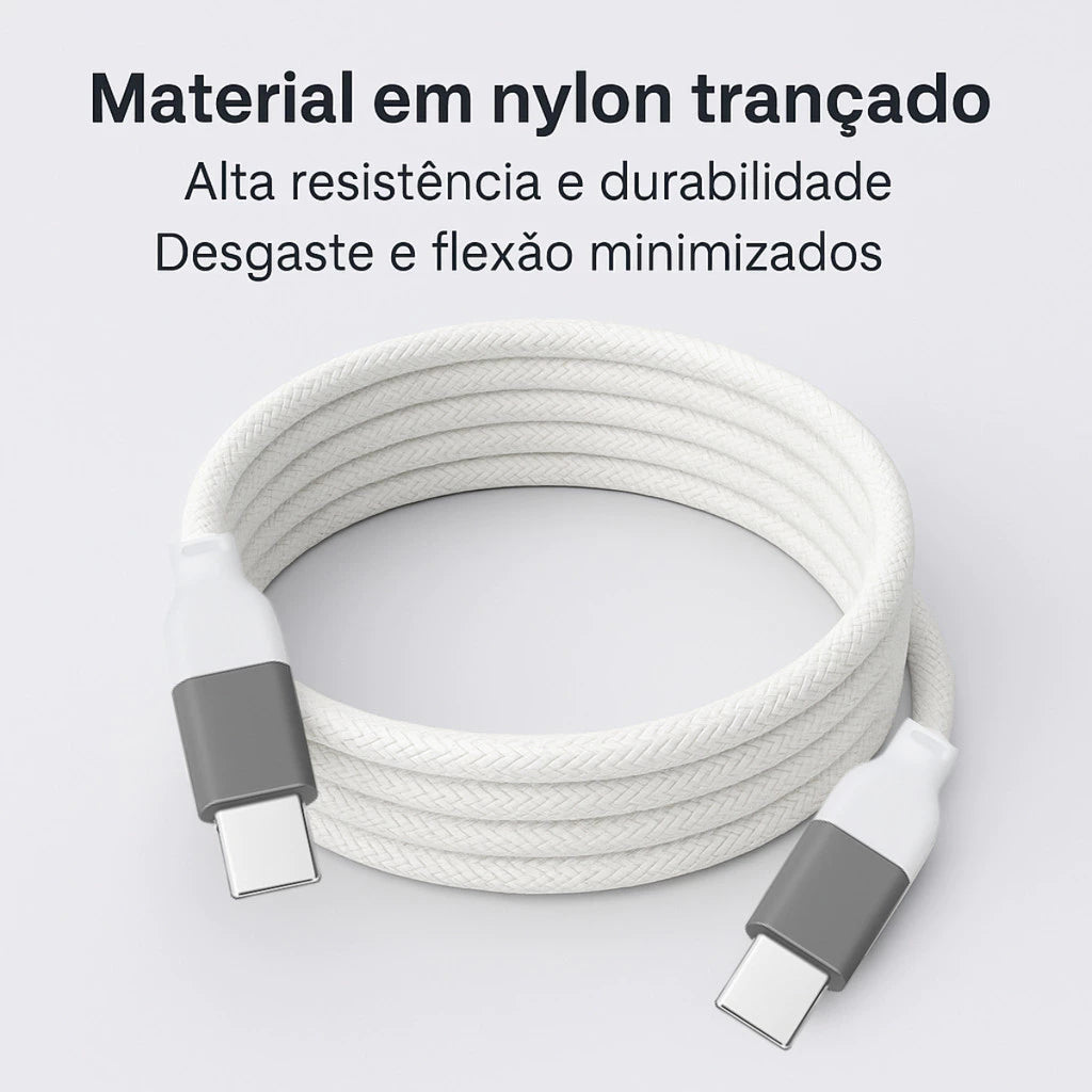 Cabo Magnético Usb-c Tipo C| 100w Retrátil Reforçado | Iphone e Android